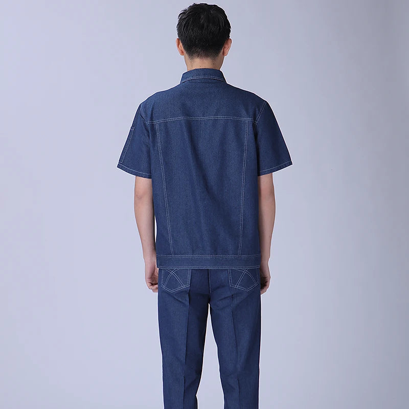 Men's Custom Print Workwear Overalls – Mechanic Workshop Uniform Set