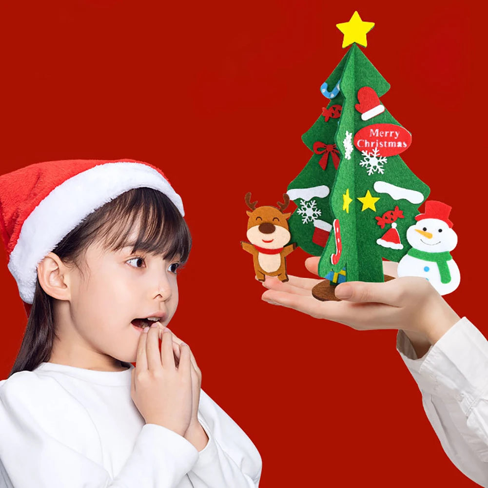 Handmade DIY Santa Claus Snowman Desktop Ornament – Christmas Tree Xmas Decoration