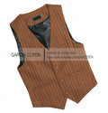 Men's 1920s Gangster Striped Suit Vest – Slim Fit Formal Waistcoat