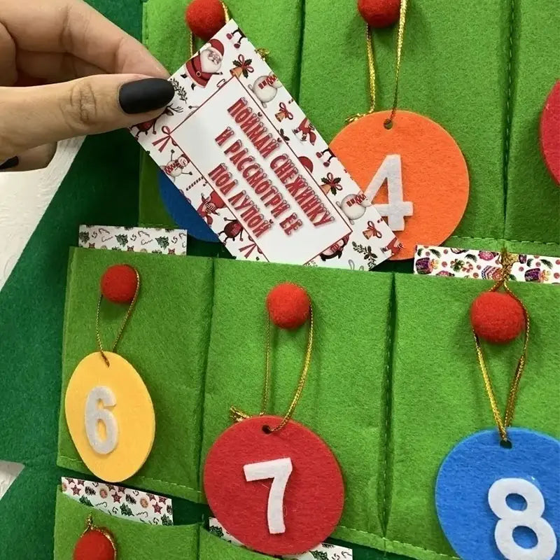 Christmas Tree Countdown Advent Calendar – Reusable DIY Hanging Holiday Decoration