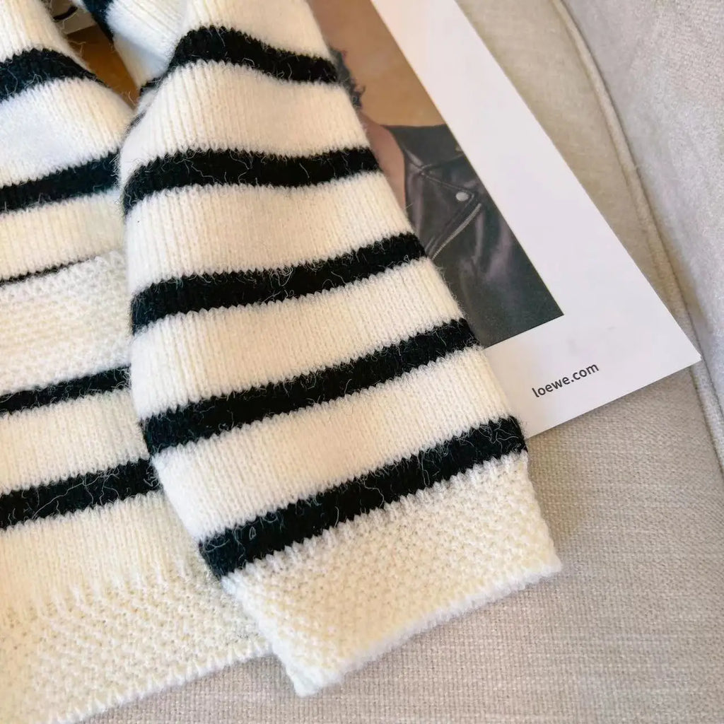 Striped Knitted Cardigan