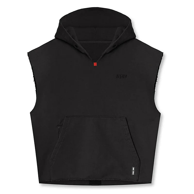 Men's Hooded Sleeveless Gym Tank Top – Cotton Bodybuilding Vest for Fitness & Workout (M–XXXL)