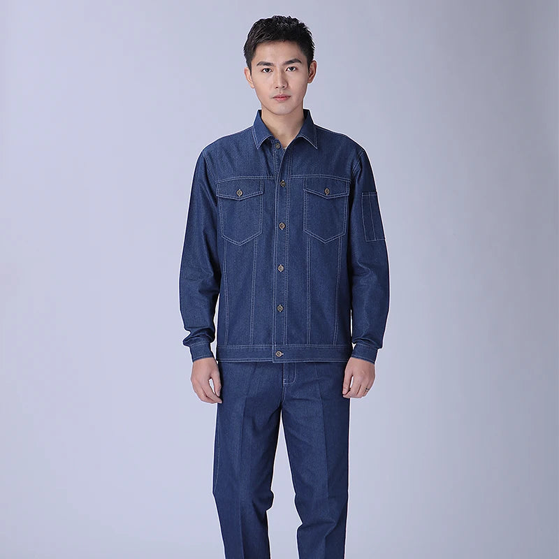 Men's Custom Print Workwear Overalls – Mechanic Workshop Uniform Set