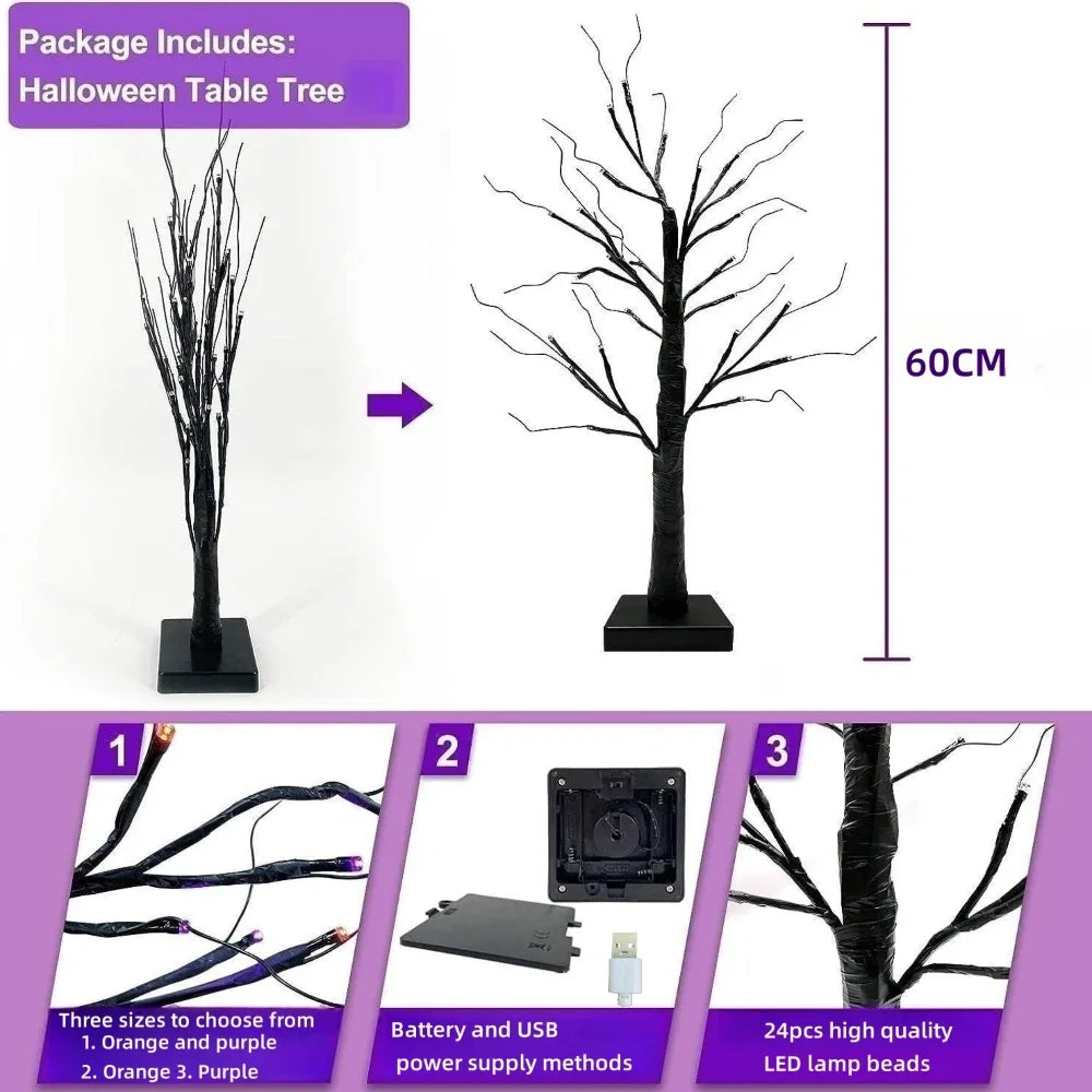 Christmas LED Birch Tree Light – Indoor Bedroom Landscape Glowing Holiday Decor