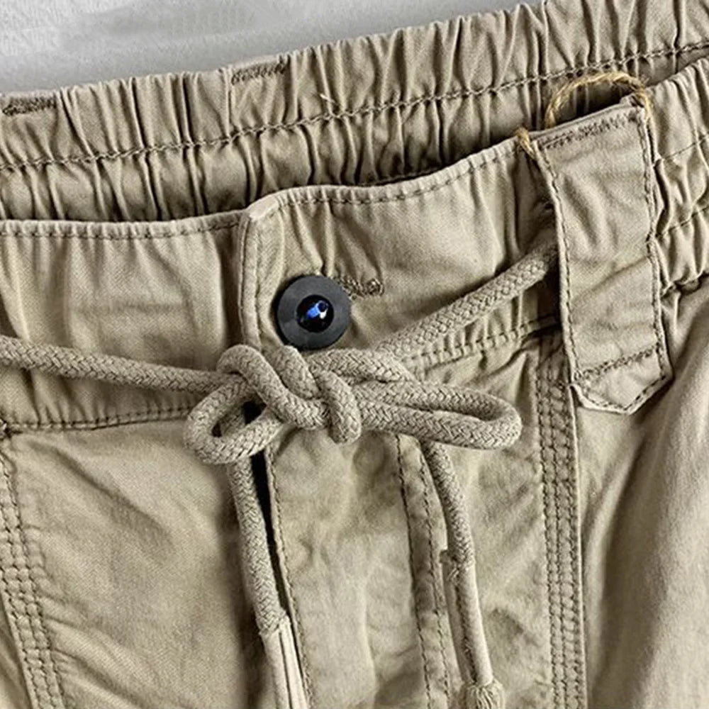 Men's Retro Cargo Jogger Pants – Streetwear Harem Trousers with Pockets