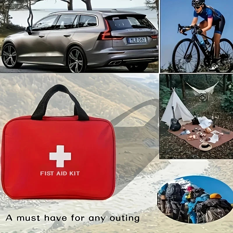 Deluxe First Aid Kit 186pcs – Portable Bag for Hiking & Camping | KENZ Outlet