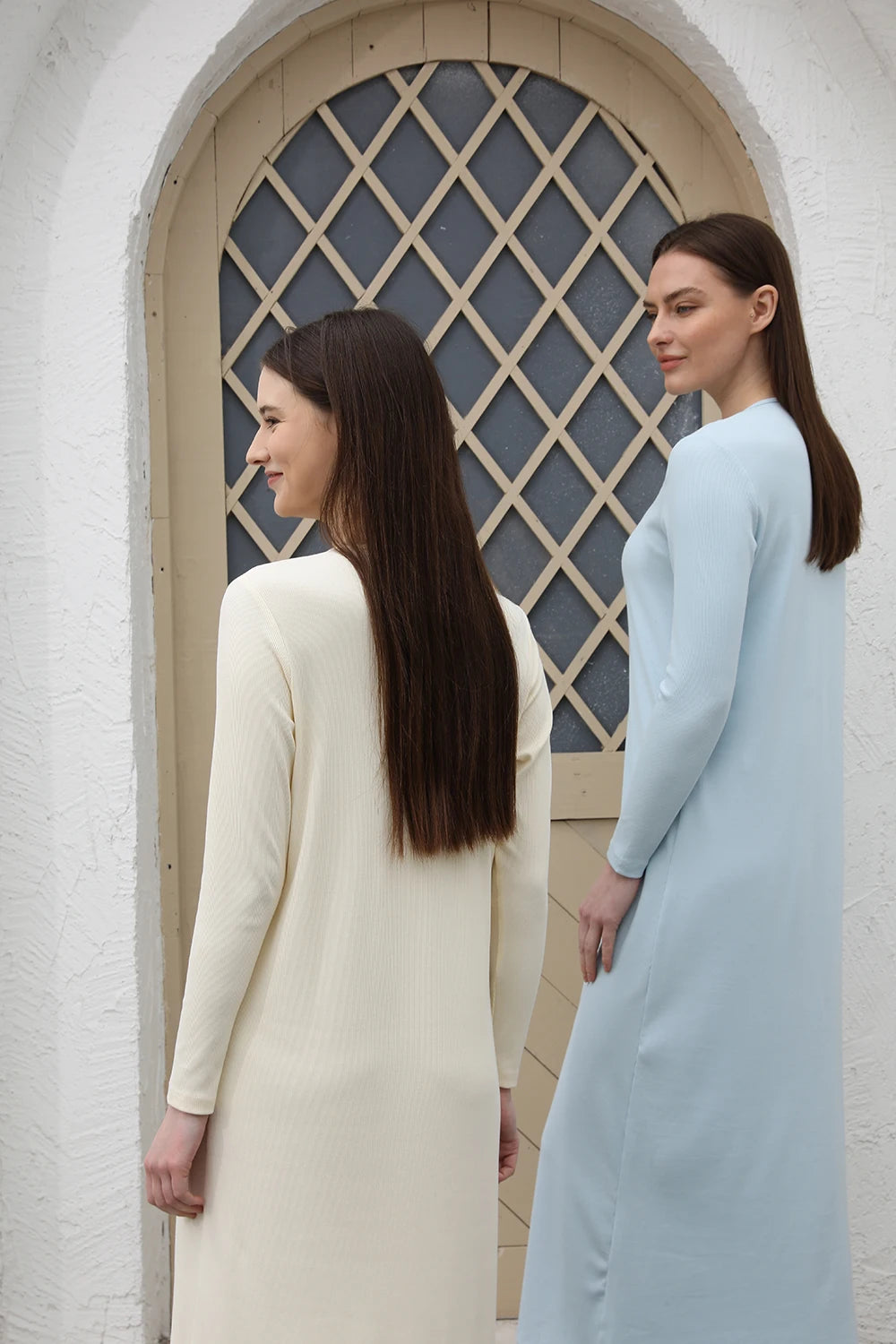 Women's Long Sleeve Ribbed Maxi Dress – Comfortable Elegant Lady Clothing